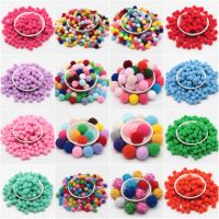 Pompom 8mm 10mm 15mm 20mm 25mm 30mm Round Pom poms Fur Balls DIY Crafts Pompoms For Kids Wedding Garment Sewing Home Decorations