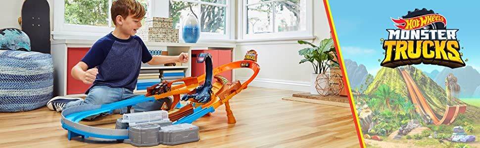 hot wheels monster truck scorpion sting raceway vehicle playset