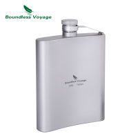 Boundless Voyage 200Ml Titanium Hip Flask Sake Cup With Funnel Outdoor Camping Wine Pot Liquor Bottle Whisky Flagon