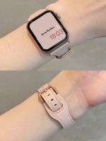 รุ่นฤดูใบไม้ร่วงและฤดูหนาวเหมาะสำหรับ applewatch8 สายหนังแท้ Apple Watch 7654321 บุคลิกภาพของผู้หญิง