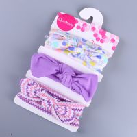 3pcs Elastic Children Headband Cute Floral Bow Baby Headbands Girl Hair Accessories Rabbit Ears Hair Bands Accessoires