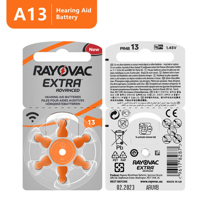 60-pcs-rayovac-extra-high-performance-hearing-aid-batteries-zinc-air-13p13pr48-bte-hearing-aids-drop-shipping