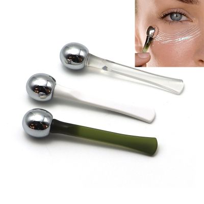 ❁❆✎ Eye Roller Massage Stick Eye Cream Applicator Cosmetic Spatula Anti Wrinkle Facial Spoon Gold Alloy Face Thin Skin Care Tool