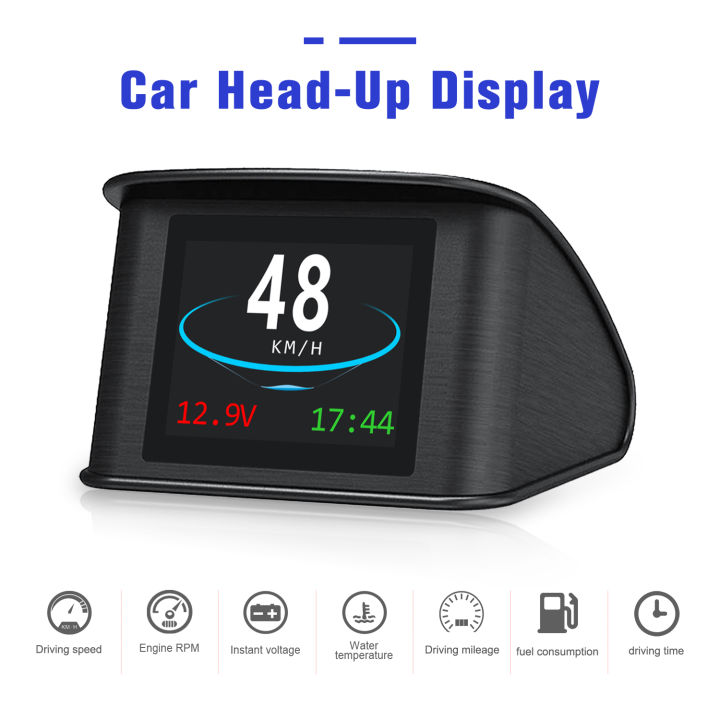 hud-obd2-head-up-display-สำหรับรถยนต์-smart-gauge-ความเร็วดิจิตอล-rpm-อุณหภูมิน้ำการใช้เชื้อเพลิง-smart-car-system-รถ-auto-อุปกรณ์เสริม