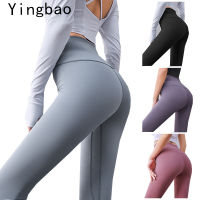 Yingbao S-3XL กางเกงโยคะขายาวสำหรับผู้หญิงขนาดพิเศษแห้งเร็วชุดกีฬาฟิตเนสเอวสูงยืดได้เลกกิ้งสำหรับออกกำลังกายเล่นกีฬาวิ่ง