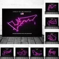 ใหม่ F1 Racing Track โปสเตอร์และพิมพ์ Baku City Circuit Miami ภาพวาดผ้าใบ Wall Art สำหรับ Room Home Decor