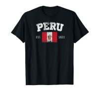 2023 newvintage peru Independence Day FLAG IS 1821ของที่ระลึกเสื้อยืดของขวัญ T เสื้อขนาด XS-5XL