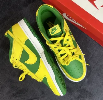 Nike Dunk Low Reverse Brazil Mens Lifestyle Shoes Yellow Green