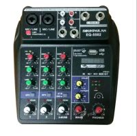 มิกเซอร์ MIXER 4ช่อง รุ่น 5502 ผสมสัญญาณเสียง MP3 USB BLUETOOTH ECHO ระบบไฟเลียง AC DC NR MUSIC EQ-5502