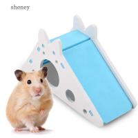 SHENEY รางไม้แบบหนูทดลองหนูแฮมสเตอร์พร้อมบันไดที่นอนสำหรับสุนัขบ้านแฮมสเตอร์อุปกรณ์เสริมสำหรับสัตว์เลี้ยงกรงเลี้ยงนก/หนู