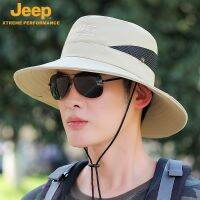 【Hot Sale】 JEEP jeep hat mens summer breathable fisherman sunscreen face outdoor mountaineering sunshade sun