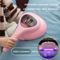 ?Dream Best? 10000Pa Portable Handheld Mite Remover Vacuum Dust Dirt Pet Hair &amp; More - USB Charge Washable Filter Great for Sofa Bed Carpet - Pink &amp; White