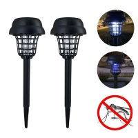 2Pcs Solar Powered LED Light Mosquito Pest Bug Garden Zapper Insect Killer Lamp