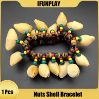 Handmade Nuts Shell สร้อยข้อมือ Handbell สำหรับ Djembe กลองแอฟริกัน Conga Percussion อุปกรณ์เสริมเครื่องดนตรี