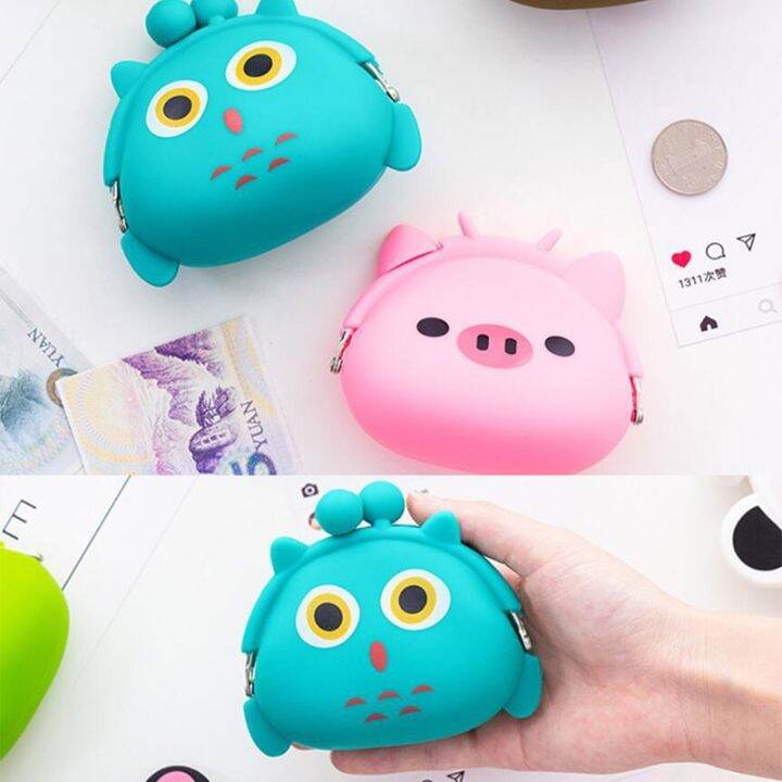 new-girls-mini-cartoon-silicone-coin-purse-animals-small-change-wallet-purse-women-key-wallet-coin-bag-for-children-kids-gifts