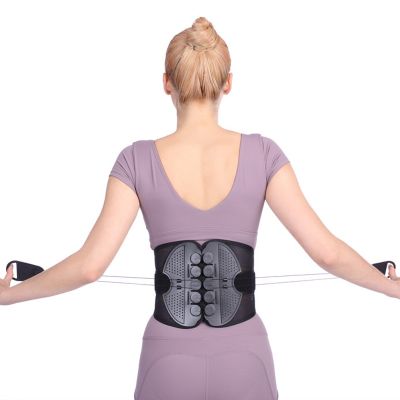 New Design Pulley System Medical Bone Orthosis Waist Posture Corrector Brace Back Pain Elastic Protector Lumbar Support Belt Men