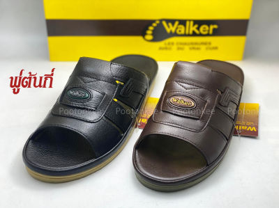 WALKER รุ่น M2171 รองเท้าแตะผู้ชาย วอคเกอร์ รองเท้าแตะหนังแท้ ของแท้ Size 40-45 พร้อมส่ง