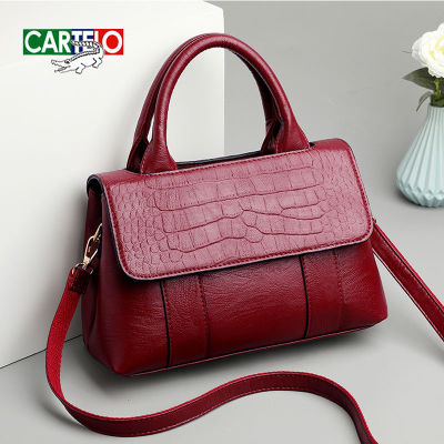 SFT019 Cardile จระเข้กระเป๋าถือผู้หญิง2021ใหม่กระเป๋าสะพายแฟชั่นผู้หญิงหนังกระเป๋าสะพายไหล่