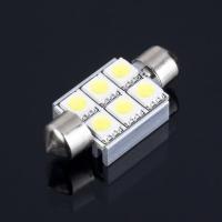 【ใหม่ปีDISCOUNT】36มม.6 SMD 5050โดมสีขาวพู่ห้อยเเคนบัสOBC Car 6ไฟLEDหลอดไฟ