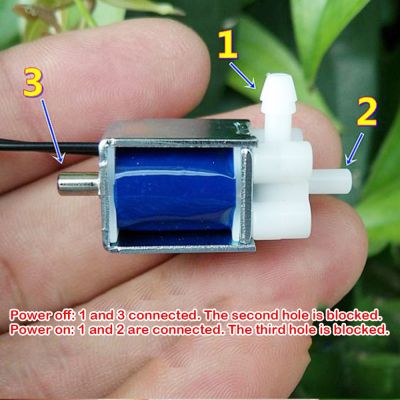 Micro Electric Solenoid Valve DC 5V-6V Tiny 2-position 3-way Vent Valve Small Electronically Controlled Air Valve Exhaust Valve