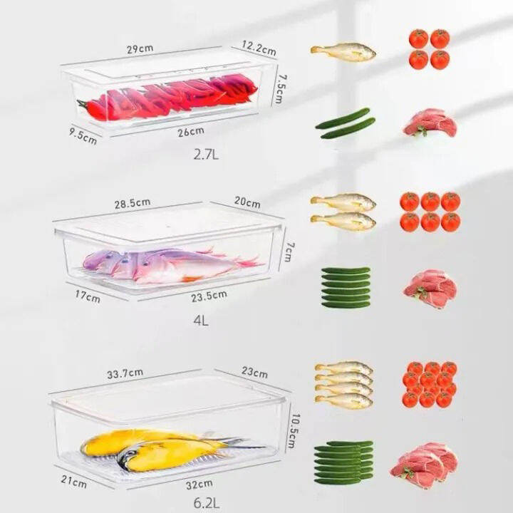 กล่องเก็บของในตู้เย็น-กล่องถนอมอาหาร-กล่องเก็บผักสด-เก็บผลไม้ผักสด-ให้สดใหม่ตลอดเวลาตัวล็อคปิดสนิท-ป้องกันกลิ่นไม่พึงพา