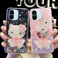 พร้อมเคสกระจกแต่งหน้าสำหรับ Xiaomi Redmi A2 A2 + A1 2022เคสโทรศัพท์นิ่มแฟชั่นเคสใสระยิบระยับ2022 RedmiA1