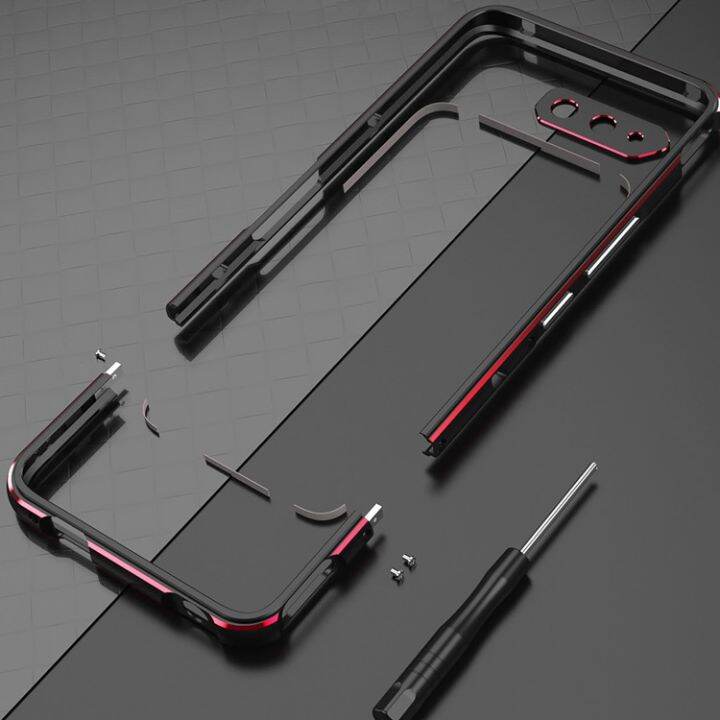 เคสกรอบโลหะกันชนพร้อมแหวนเลนส์สําหรับ-asus-rog5-5pro-ultimate