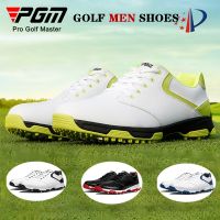 PGM Men รองเท้ากอล์ฟกันน้ำ Men Side Anti Slip Spike Golf Sneaker ชาย Breathable น้ำหนักเบารองเท้ากีฬารองเท้ากลางแจ้ง