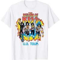 Hot sale THE rock kiss band graphic Mens 100% Cotton Round Neck Short Sleeve T-Shirt  Adult clothes