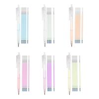 6x Quick Drying Press Type Pen with Refills Draw Smooth Writing Smoothly Dot Glue Pen Stick for Collages Craft Projects Flyers-Bajinde