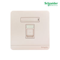 Schneider Electric : เต้ารับโทรศัพท์ มีม่านนิรภัย,Telephone Socker สีทอง รุ่น AvatarOn E : E8331RJS4_WG สั่งซื้อได้ที่ร้าน PlugOn