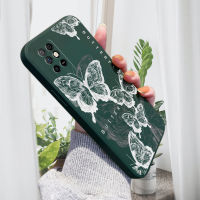 เคสโทรศัพท์สำหรับ Infinix Note 8 Infinix Note 8i เคสโทรศัพท์ลายการ์ตูนผีเสื้อปลอกซิลิโคนของเหลวทรงสี่เหลี่ยมดั้งเดิมคลุมทั้งหมดเคสป้องกันทนแรงกระแทกกล้อง