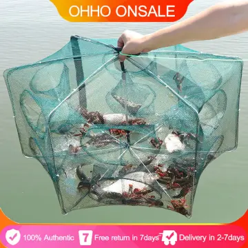 8 Holes Automatic Folding Fishing Net Shrimp Cage Foldable Crab