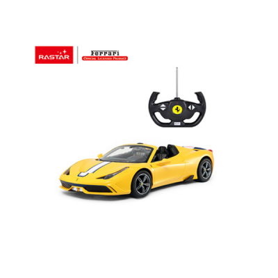 Rastar Ferrari 458 Speciale No.73400 สีเหลือง รถบังคับวิทยุรถสปอร์ต หรู รายละเอียดสมจริง