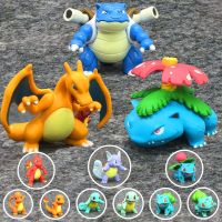 [2023ใหม่] Charizard Blastoise Venusaur MC ตุ๊กตาขยับแขนขาได้โปเกมอน WCT Charmander Bulbasaur Squirtle ตุ๊กตาของเล่นของขวัญสำหรับเด็กสะสม