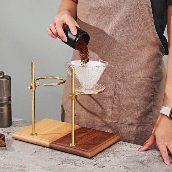 pour-over-coffee-maker-stand-with-wood-base-adjustable-height-rack-dripper-filter-holder-for-manual-brewing-wood