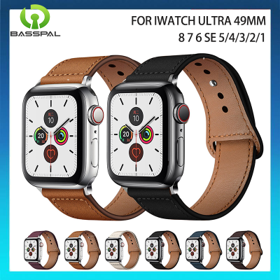 สายหนังแท้สำหรับสายคาด Apple Watch อัลตร้า8 7 6 5 4 49มม. 45มม. 44มม. 41มม. 40มม. สายหนังสำหรับ I Watch Series 3 2 1 42มม. 38มม.