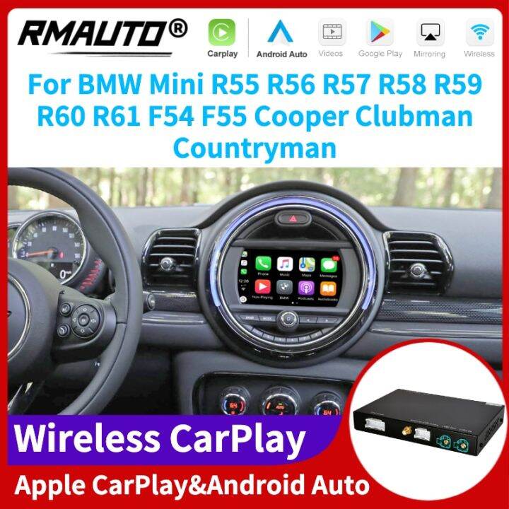 RMAUTO Wireless Apple CarPlay Android Auto NBT CIC EVO for Mini R55 R56