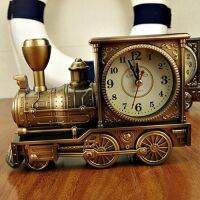 Hot Sale Cartoon Locomotive Train Alarm Clock Antique Engine Design Table Desk Decor