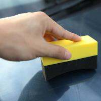 【JH】 2pcs Car U-Shape Tire Waxing Polishing Compound Sponge Tyre Washing Accessories