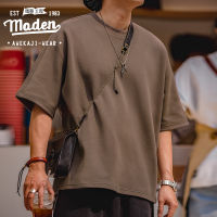 MADEN เสื้อยืดแขนสั้น ผ้าฝ้าย ทรงหลวม ลาย Maden men youth American retro pique air สําหรับผู้ชาย