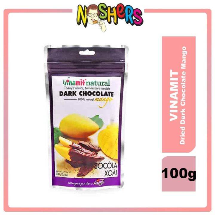 Noshers Vinamit Dried Dark Chocolate Mango Ready to Eat Pure and ...