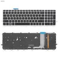 US Laptop Keyboard for HP ENVY 15-J Series SILVER FRAME BLACK Backlit