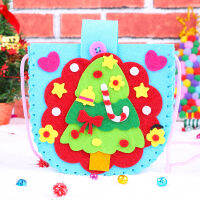 Felt Christmas Craft ผ้านอนวูฟเวนน่ารัก DIY Felt Christmas เย็บหัตถกรรมเครื่องประดับของเล่นทำด้วยมือ