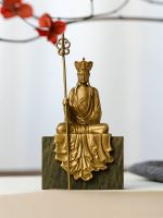 ❄▼ Practice Ksitigarbha Bodhisattva Statue Ornament Small Study Decoration