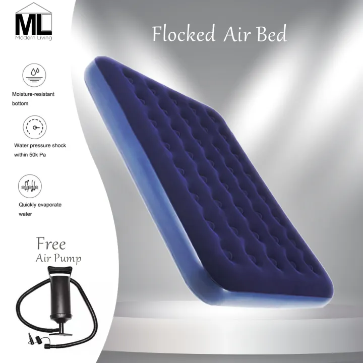 Flocked Air Bed Single Size Lazada PH