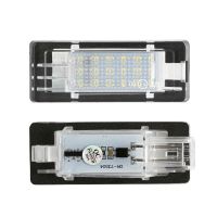 [YOMI Automotive Products] 2Pcs 18LED ใบอนุญาตรถจำนวนแผ่นอุปกรณ์เสริมสำหรับ Dacia Duster Lodgy Logan สำหรับ Renault Espace Scenic Captur Modus Laguna