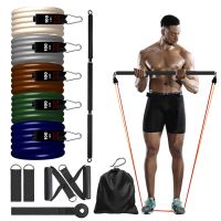 500LBS Resistance Bands Set with Fitness Bar Home Workouts Heavy Exercise Bands Yoga Sports Training Physical Gym Equipment Exercise Bands