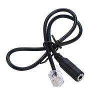 DLSPQ-1pc Phone Adapter Rj11 To 3.5 Female Adapter Convertor Cable Pc Computer Headset Telephone