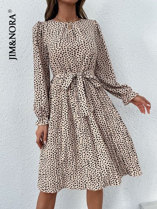 jim-amp-nora-women-elegant-floral-printed-midi-pleated-dresses-spring-summer-casual-o-neck-long-sleeve-ladies-chic-belt-fold-dress